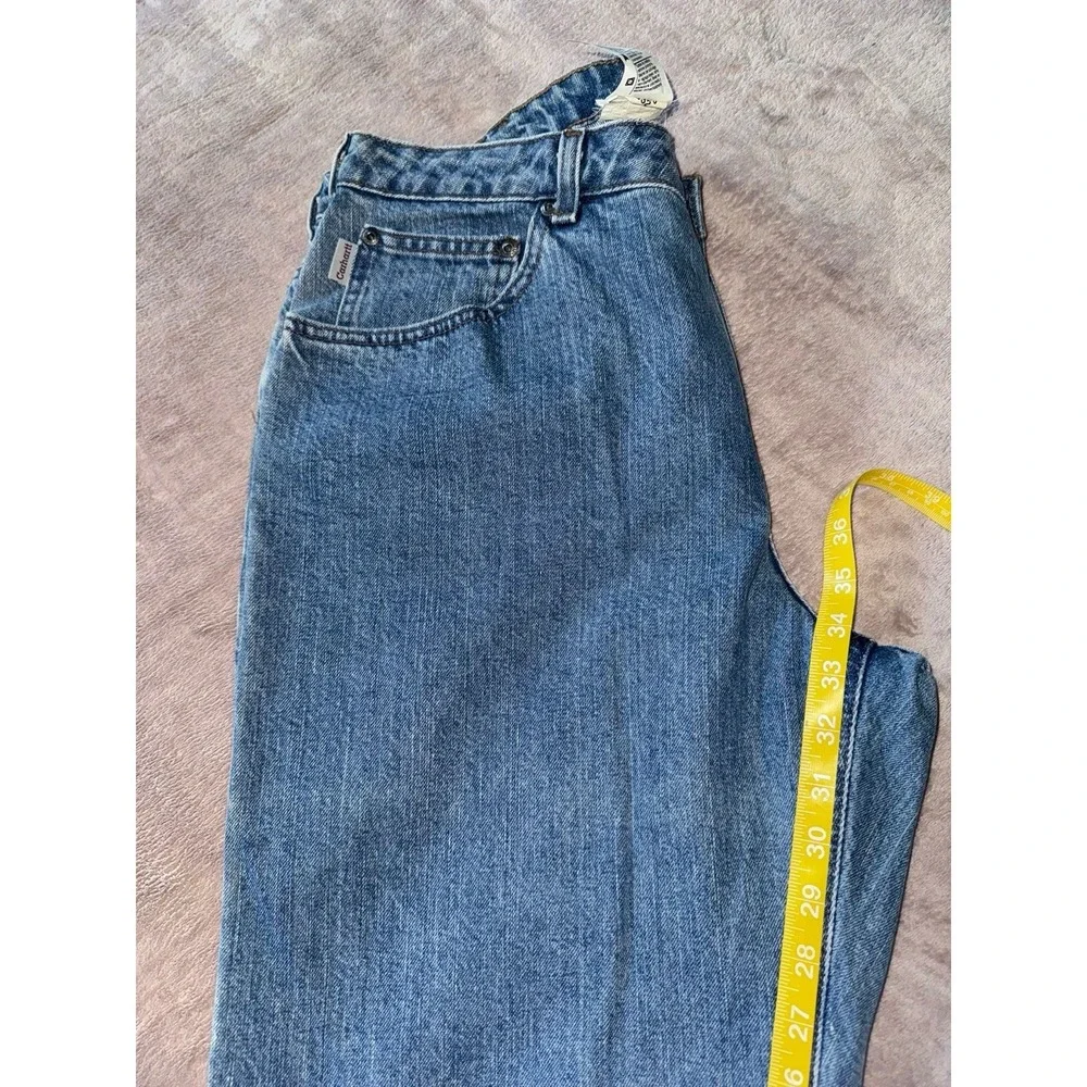 Carhartt Women's Jeans Blue Denim Mid Rise Relaxed‎ Fit Size 16 NWT